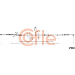 Ťažné lanko parkovacej brzdy COFLE 17.1563