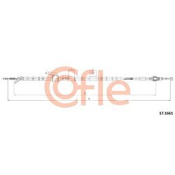 Ťažné lanko parkovacej brzdy COFLE 17.1661