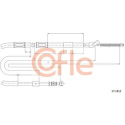 Ťažné lanko parkovacej brzdy COFLE 17.1812