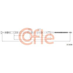 Ťažné lanko parkovacej brzdy COFLE 17.2536
