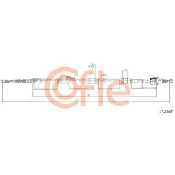 Ťažné lanko parkovacej brzdy COFLE 17.2567
