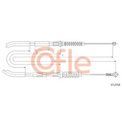Ťažné lanko parkovacej brzdy COFLE 17.2714