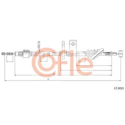 Ťažné lanko parkovacej brzdy COFLE 17.5023