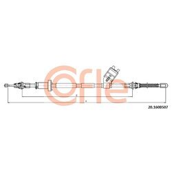 Ťažné lanko parkovacej brzdy COFLE 20.160B507