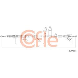 Ťažné lanko parkovacej brzdy COFLE 92.1.TY009