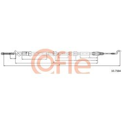 Ťažné lanko parkovacej brzdy COFLE 92.10.7384