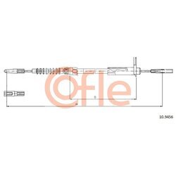 Ťažné lanko parkovacej brzdy COFLE 92.10.9456