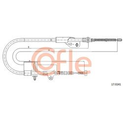 Ťažné lanko parkovacej brzdy COFLE 92.17.0241