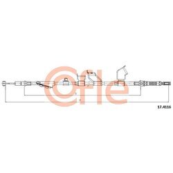 Ťažné lanko parkovacej brzdy COFLE 92.17.4116