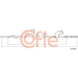 Ťažné lanko parkovacej brzdy COFLE 92.17.4214