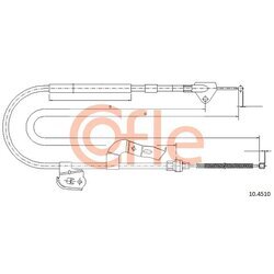 Ťažné lanko parkovacej brzdy COFLE 10.4510