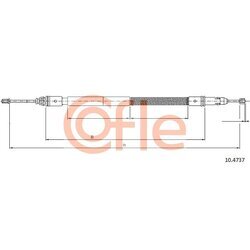 Ťažné lanko parkovacej brzdy COFLE 10.4737