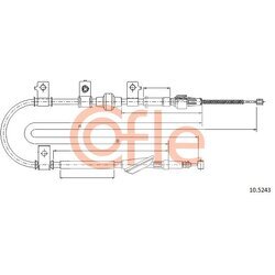 Ťažné lanko parkovacej brzdy COFLE 10.5243