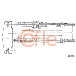 Ťažné lanko parkovacej brzdy COFLE 10.5351