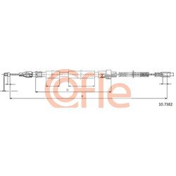 Ťažné lanko parkovacej brzdy COFLE 10.7382