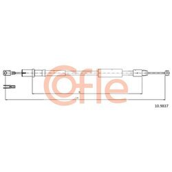 Ťažné lanko parkovacej brzdy COFLE 10.9837