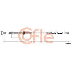 Ťažné lanko parkovacej brzdy COFLE 12.3720