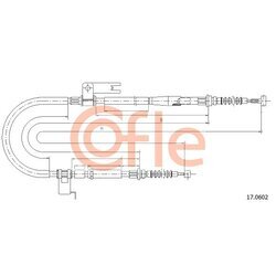 Ťažné lanko parkovacej brzdy COFLE 17.0602
