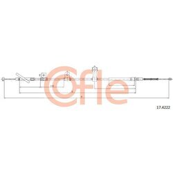 Ťažné lanko parkovacej brzdy COFLE 17.4222