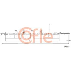 Ťažné lanko parkovacej brzdy COFLE 17.5063