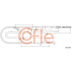 Ťažné lanko parkovacej brzdy COFLE 17.5135