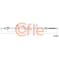 Ťažné lanko parkovacej brzdy COFLE 17.6063
