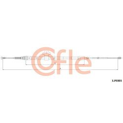 Ťažné lanko parkovacej brzdy COFLE 92.1.PE003