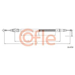 Ťažné lanko parkovacej brzdy COFLE 92.10.4739