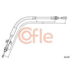 Ťažné lanko parkovacej brzdy COFLE 92.10.5347