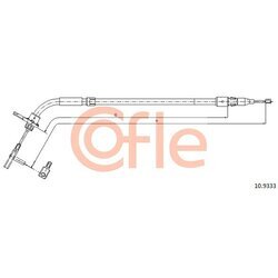 Ťažné lanko parkovacej brzdy COFLE 92.10.9333