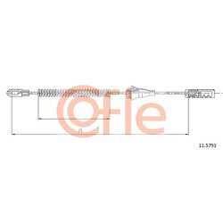Ťažné lanko parkovacej brzdy COFLE 92.11.5793