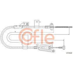 Ťažné lanko parkovacej brzdy COFLE 92.17.0122