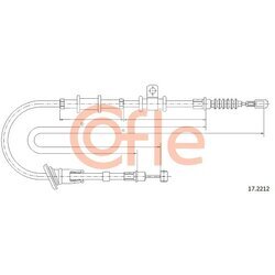Ťažné lanko parkovacej brzdy COFLE 92.17.2212