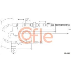 Ťažné lanko parkovacej brzdy COFLE 92.17.4015
