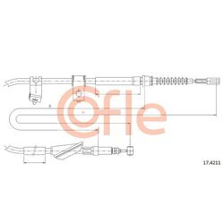 Ťažné lanko parkovacej brzdy COFLE 92.17.4211