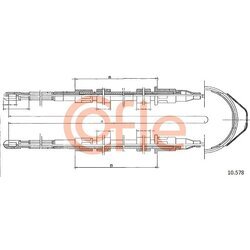 Ťažné lanko parkovacej brzdy COFLE 10.578