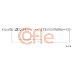 Ťažné lanko parkovacej brzdy COFLE 10.5972
