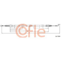 Ťažné lanko parkovacej brzdy COFLE 10.7399
