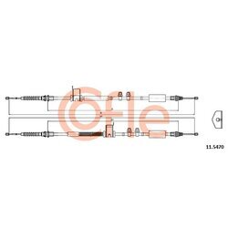 Ťažné lanko parkovacej brzdy COFLE 11.5470