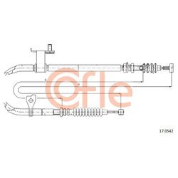 Ťažné lanko parkovacej brzdy COFLE 17.0542