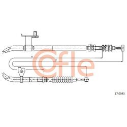 Ťažné lanko parkovacej brzdy COFLE 17.0543