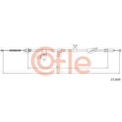 Ťažné lanko parkovacej brzdy COFLE 17.1439
