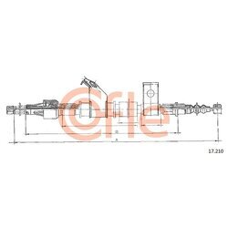 Ťažné lanko parkovacej brzdy COFLE 17.210