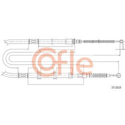 Ťažné lanko parkovacej brzdy COFLE 17.2115