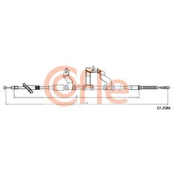 Ťažné lanko parkovacej brzdy COFLE 17.2586