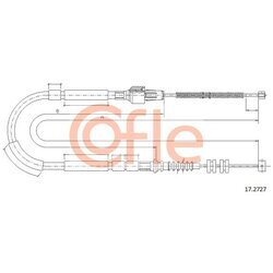 Ťažné lanko parkovacej brzdy COFLE 17.2727