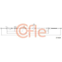 Ťažné lanko parkovacej brzdy COFLE 17.4220