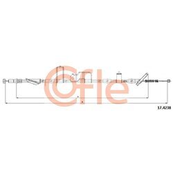 Ťažné lanko parkovacej brzdy COFLE 17.4238