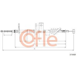 Ťažné lanko parkovacej brzdy COFLE 17.5020