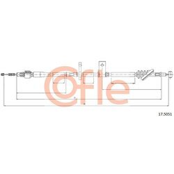 Ťažné lanko parkovacej brzdy COFLE 17.5051